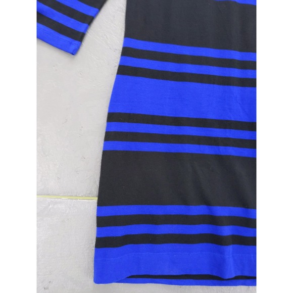 French‎ Connection Striped Dress 3/4 Sleeve Knit Casual Dress Blue Black 8 - Picture 4 of 10